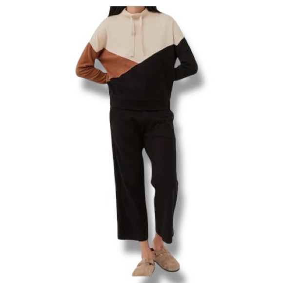 PACT Airplane Color Block Sweatshirt 100% Organic Cotton Airplane Wheat Chai XXL - Picture 4 of 11